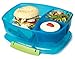 Sistema Lunch Collection Triple Split Lunch Box with Yogurt Pot Food Storage Container, 67.6 oz, Blue