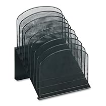 Safco Products 3258BL Onyx Mesh Desktop Organizer with 8 Tiered Sections, Black