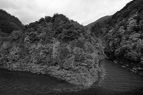 Amazon 黒と白 アート印刷 キャンバス壁紙 田沢湖 日本 山 森 秋 部屋飾り背景絵画 キャンバス写真 壁紙ポスター はがせるシール式 写真 特大 絵画 壁飾り 105cmx70cm ウォールステッカー オンライン通販