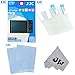 JW LCP-HX90V Low Reflection Anti-Smudge High Transmission Perfect Cutting LCD Guard Film Display Screen Protector for Sony DSC-HX90V WX500 Plus Emall Micro Fiber Cleaning Cloth, 2 Kits