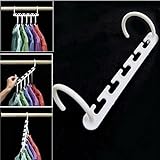 Drhob 2PCS Wonder Hanger Closet Clothes Organizer/Space Saver Storage White Plastic