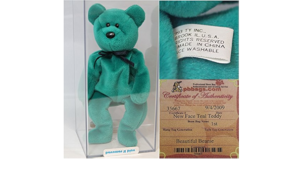 teddy teal beanie baby value
