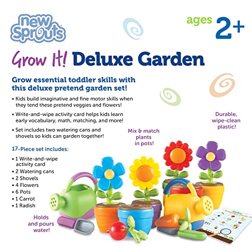 Learning Resources Grow It Deluxe Garden 17 Pieces, Ages 2+ Toddler