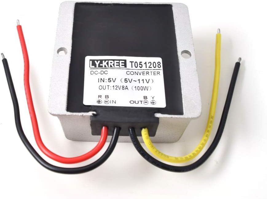 EKYLIN DC 5V to DC 12V Step Up Converter Regulator 8A 96W Power Supply Adapter for Car Vehicle Boat Motor Stereo Radio Solar System(Accept DC 5-11V Inputs) - Image 3
