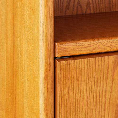 Martin Furniture Contemporary Library Bookcase with Lower Doors, Fully