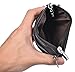 Leamekor Womens Mini Coin Purse Wallet Genuine Leather Zip Pouch Keychain Ring