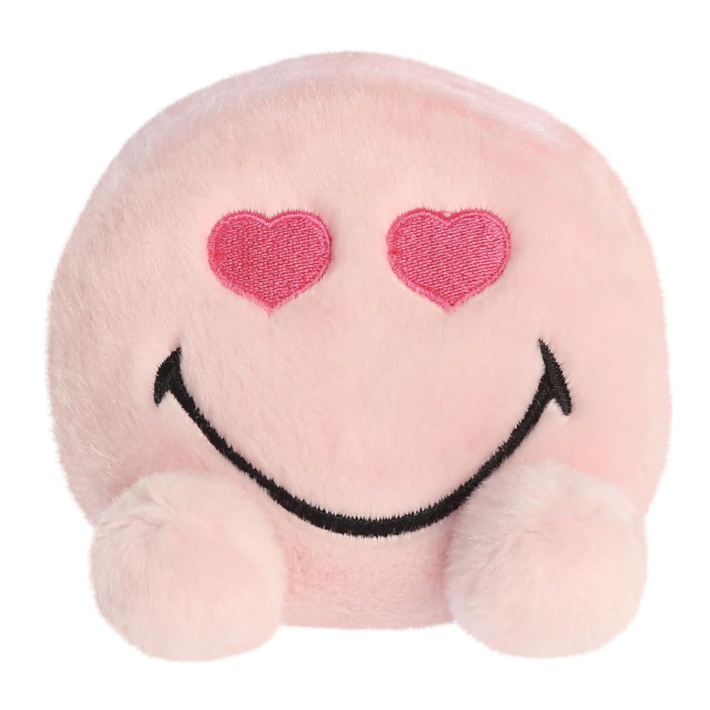 AURORA, 44303, SMILEYWORLD® Official Merchandise, Heart Eyes, 5In, Soft Toy, Pink