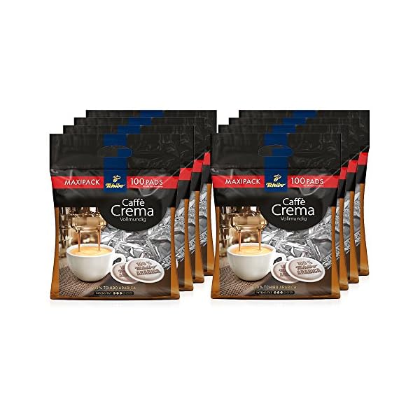 Tchibo Kaffeepads Vorratspack Maxipack, Caffè Crema vollmundig, 800 Stück – 8x 100 Pads (Kaffee, ausgewogen und…