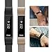 Oitom for Fitbit Alta HR Accessory Bands and for Fitbit Alta Band, (2 Pack Black+Champagne, Small 5.1