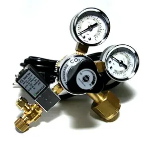 U.P. Aqua Brass CO2 Regulator with 2 Gauges and Adjustable Valve