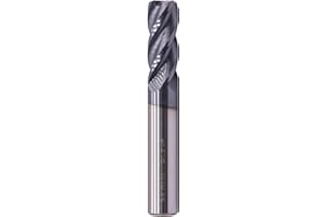 BESTPARTS High Performance Solid Carbide Corner Radius End Mill - AlTiN Coated, 30 Degree Helix, .030" Corner Radius, 4 Flute, 3/8" Cutting Diameter, 3/8" Shank Diameter, 1" Length of Cut, 2-1/2" Overall Length
