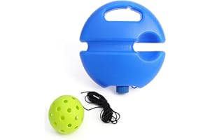 Matchbuddy Pickleball Trainer Ball with String, Sportastic Pickleball Training Tool, Rebound Practice Ball with 40 Holes (Gre