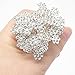 yueton 40 Pack Wedding Bridal Flower Crystal Rhinestone Hair Pins Clips Rhinestone Hair Clips for Women and Ladies