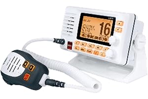 Uniden UM725GBT Marine VHF Radio, All USA, Canada, and Intl. Marine Channels, 1Watt/25Watt Transmit Power, Largest LCD Screen in Class, NOAA Weather Channels, Speaker Mic, GPS Built-in, and Bluetooth