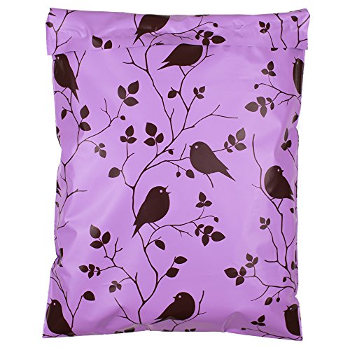 Poly Mailers 10x13 - Purple Birds in Trees - Premium Unpadded Shipping Envelopes - Pack of 100 - Thumbnail 7