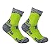 YUEDGE Women's 2-Pack Antiskid Wicking Cushion Cotton Socks For Outdoors Camping Hiking Mountaineering(Green)