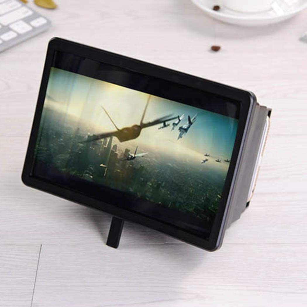 Zimrio Amplificateur de loupe vidéo 3D avec Protection des Yeux et loupe pour téléphone Portable Supports