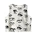 EFINNY Women Cry Eyes Pattern Sleeveless Shirt Scoopneck Short Crop Top US2