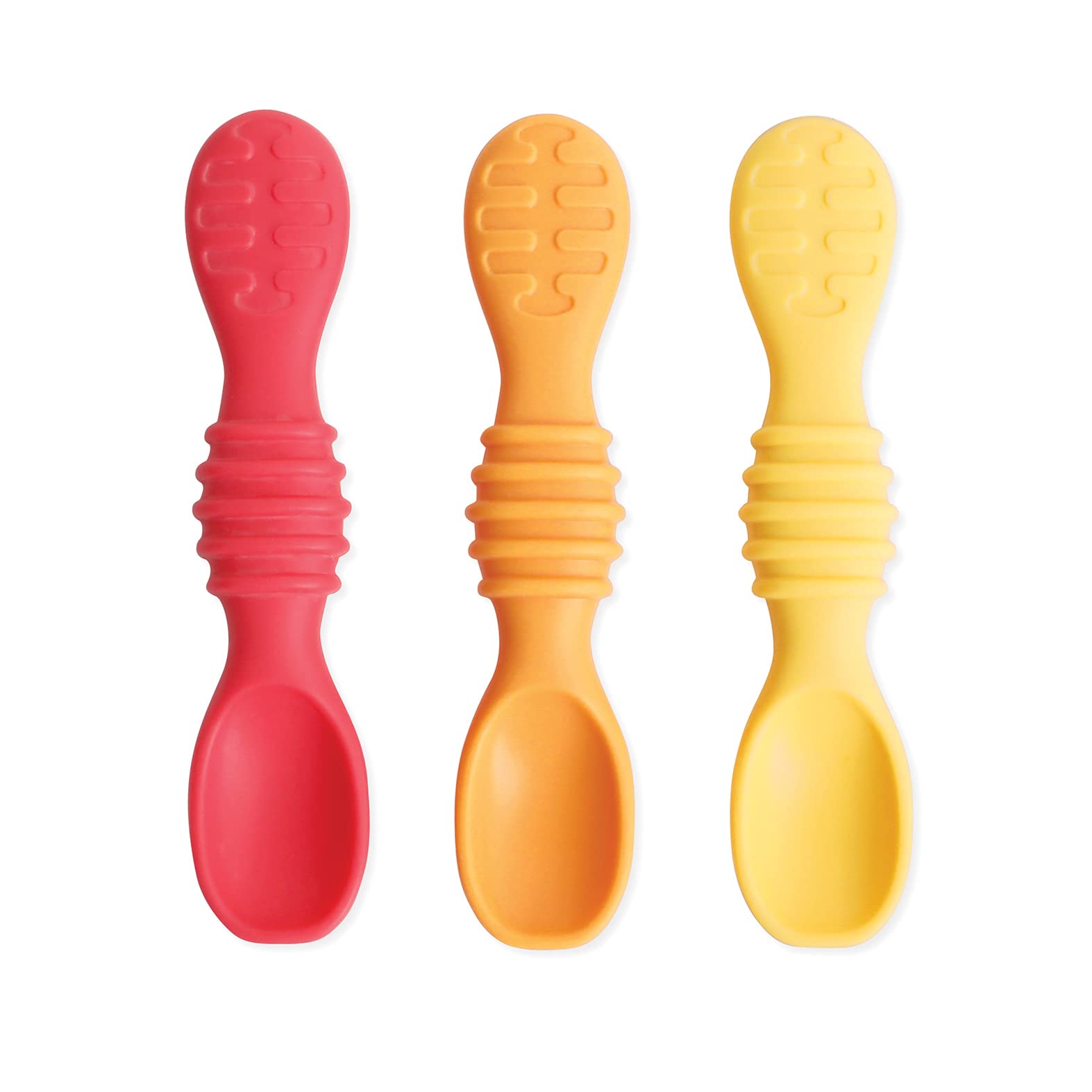 Bumkins Dipping, Feeding, Baby Led Weaning, Training Spoons, 3 Months+, 3-Pack - Tutti-Frutti