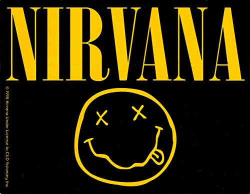Nirvana - Black & Yellow Smiley Logo - Sticker / Decal