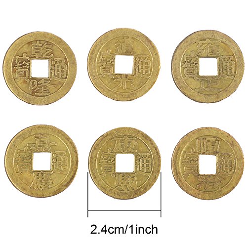 HESTYA 1 Inch Chinese Fortune Coins Feng Shui IChing Coins Chinese