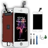 iPhone 5S Screen LCD Replacement,LCD Touch Screen Display Screen Digitizer Repair Assembly with Tools White