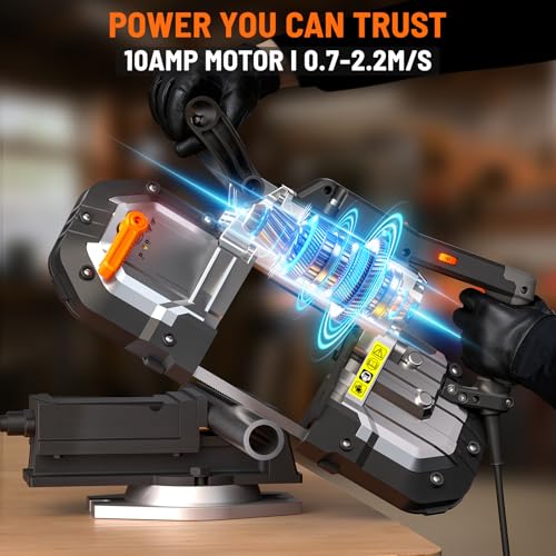 DOVAMAN Portable Band Saw, 10A Variable Speed, 5-Inch Deep Cut photo 8