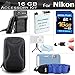 16GB Accessories Kit for Nikon COOLPIX AW120, AW110, AW130, W300 Waterproof Digital Camera Includes 16GB High Speed SD Memory Card + Replacement EN-EL12 Battery + AC/DC Charger + Case + Float Strap +