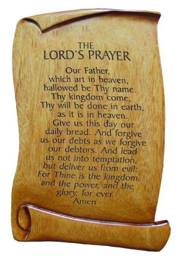 The Lord's Prayer Scroll Plaque