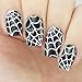 Whats Up Nails - Spider Web Vinyl Stencils for Halloween Nail Art Design (1 Sheet, 12 Stencils)