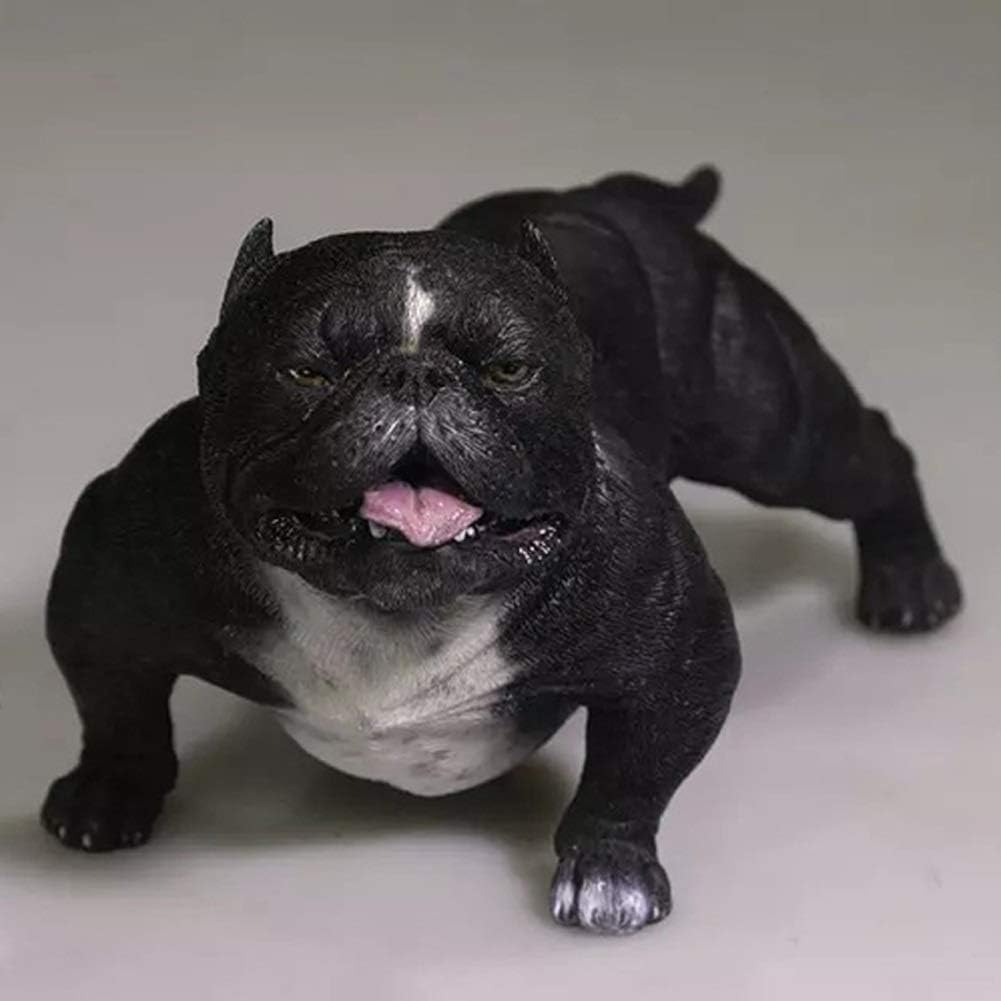 Statues American Bully Dog Figurine, Decorative Collectables For Home Resin Ornaments Statues Ornaments For Living Room Car Interior Decoration Car Accessories Decorative Accessories ( Color : A )
