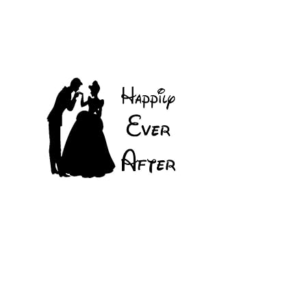 Amazon Com Kreative Decals Happily Ever After Silhouette Wedding