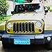 RENHAIGY Front Grille Grill Mesh Inserts Matte Black Guards for 2007-2017 Jeep Wrangler JK Unlimited Rubicon Sahara Accessories(Pack of 7)