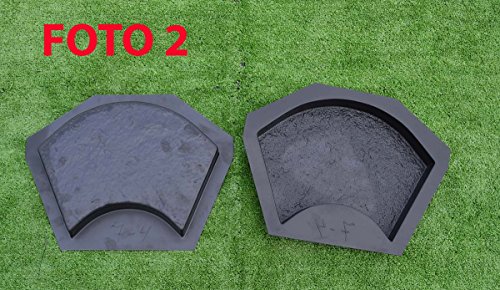Sold 2pcs PLASTIK MOLDS Stone Border Flower Garden Garden Decor Edging S38