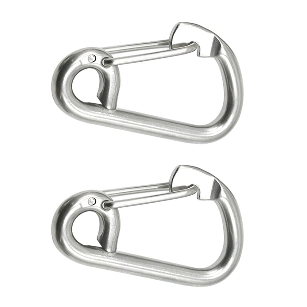 XIZONLIN Stainless Steel Carabiners Clip M6-M12 Spring Snap Hook Keychains Backpack Buckle for Camping Hiking Traveling Outdoor Activities Durable