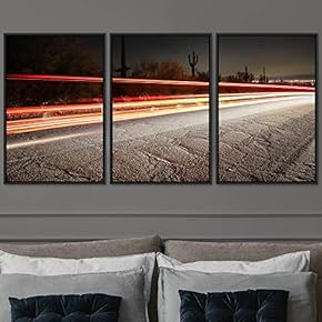signwin 3 Piece Framed Canvas Wall Art Colorful...