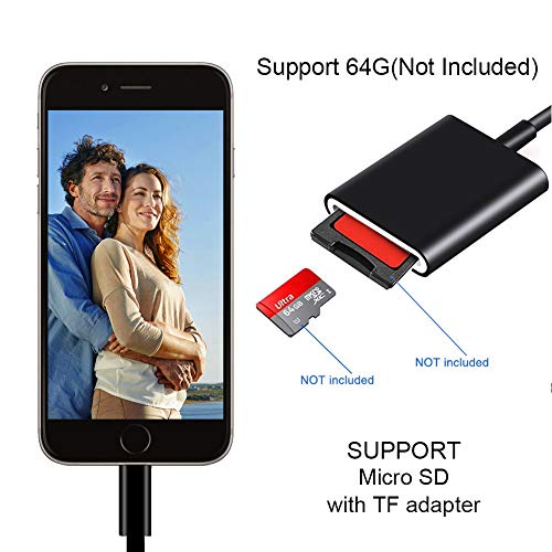 Weihao SD Card Camera Reader Adapter for iPhone iPad [Support iOS 9.2 or up] Trail Game Camera Card Viewer Reader for iPhone 8/8Plus/6/6s/6Plus/7/7s/7Plus/5/5s/X/iPad Mini/Air,No APP Needed - Thumbnail 5