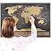 Scratch Off World Map - Personalised Travel Tracker Poster - Remember and Share Your Adventures (Black, 33” x 23”)