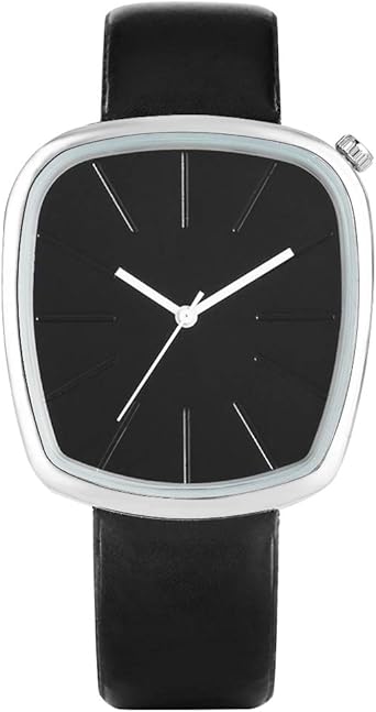 Reloj analógico de Cuarzo para Hombre, Esfera Elegante Negra ...