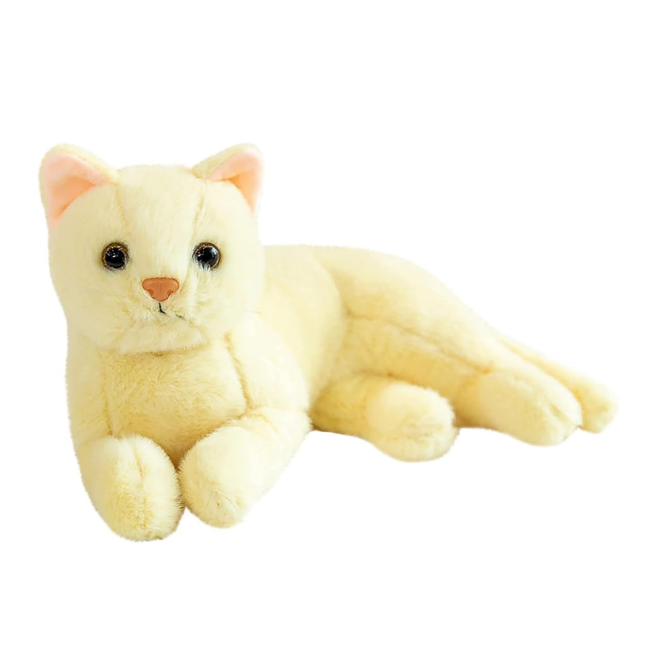 Toddmomy Cat Plush Toy Stuffed Animal Cat Simulation Doll Stuffed Animal Plushies Stuffed Toys for s That Look Real Toy Kids Toy Yellow