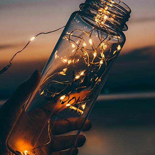 gdfh 200 LED Solar String Lights Outdoor, Waterproof 8 Modes Fairy Lights for Garden Patio Yard Wedding Party