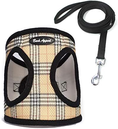 No Pull Harness Pet Vest - Soft Step-in Mesh Puppy Comfort Adjustable Padded Vest EZ Wrap No Choke Design Harness with leash