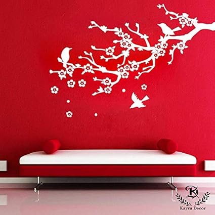 Kayra Decor Happy Birds Reusable Wall Stencil Plastic Sheet (36 X 72-inches)