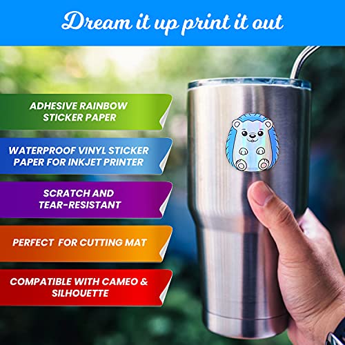 Royal Elements Printable Holographic Vinyl Sheets- Waterproof Vinyl ...