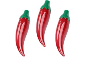 Housoutil 3pcs Chili Shaped Needle Storage Box for Needles and Medicines, Plastic Mini Tool Box, Easy to Carry