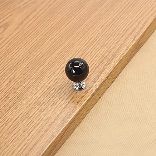 Black Knobs, WOLFBUSH Set of 10 Cherry Round Ceramic Drawer Knobs Door