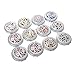 ALICE 12 Sets Silvery Hollow Design Purse Mirrors, Double-Sided Mirrors, Wholesale Price