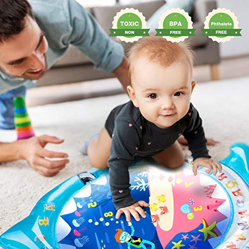 Tummy Time Water Mat, Infant Baby Toys 3 to 6 Months, Baby Activity Play Centers for Newborn Girl Boy