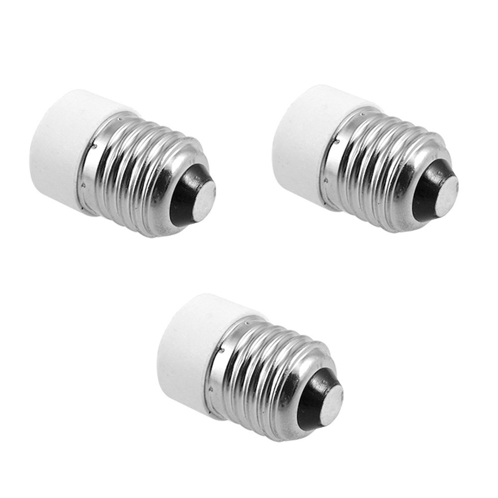 TWDRTDD 3Pack E27 to E14 Socket Adapter Converter, E14 to E27 Light Bulb Adapter, White, Plastic, Metal