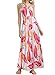 HUSKARY Hawaiian Dresses for Women Beach Summer Maxi Dress with Pockets Sleeveless Spaghetti Strap Casual Long Sundress M Orange